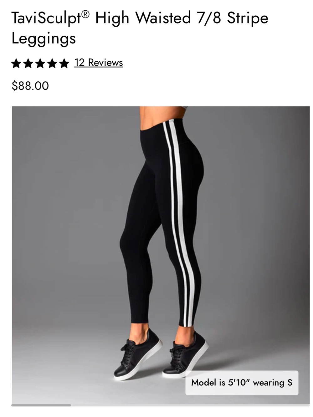 Ebony Coconut Stripe High-Rise Leggings - Black with White Stripes